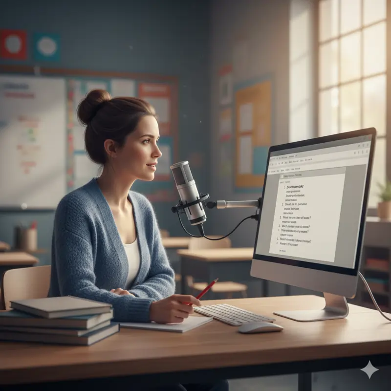 Speech-to-text for teachers: Create assessments faster with voice input