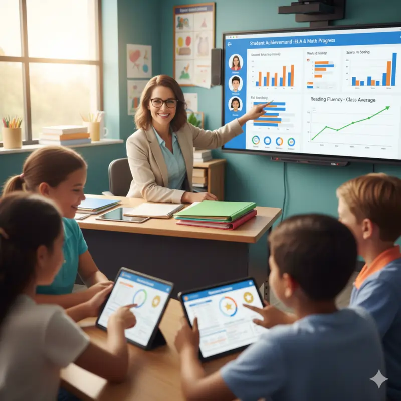Student progress tracking: Monitor growth and achievement over time