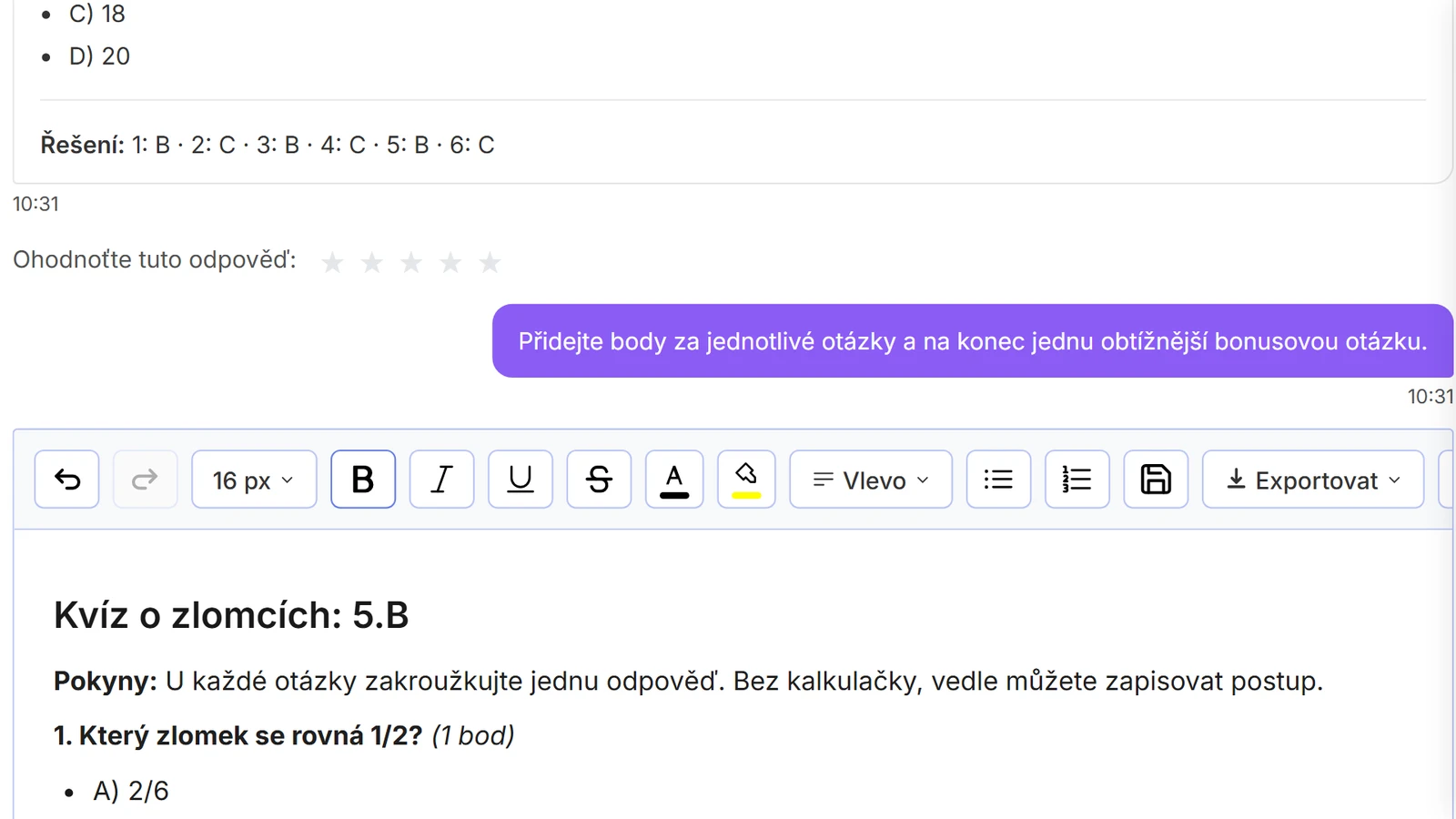Generátor podkladů TeachersFlow pro výuku na míru