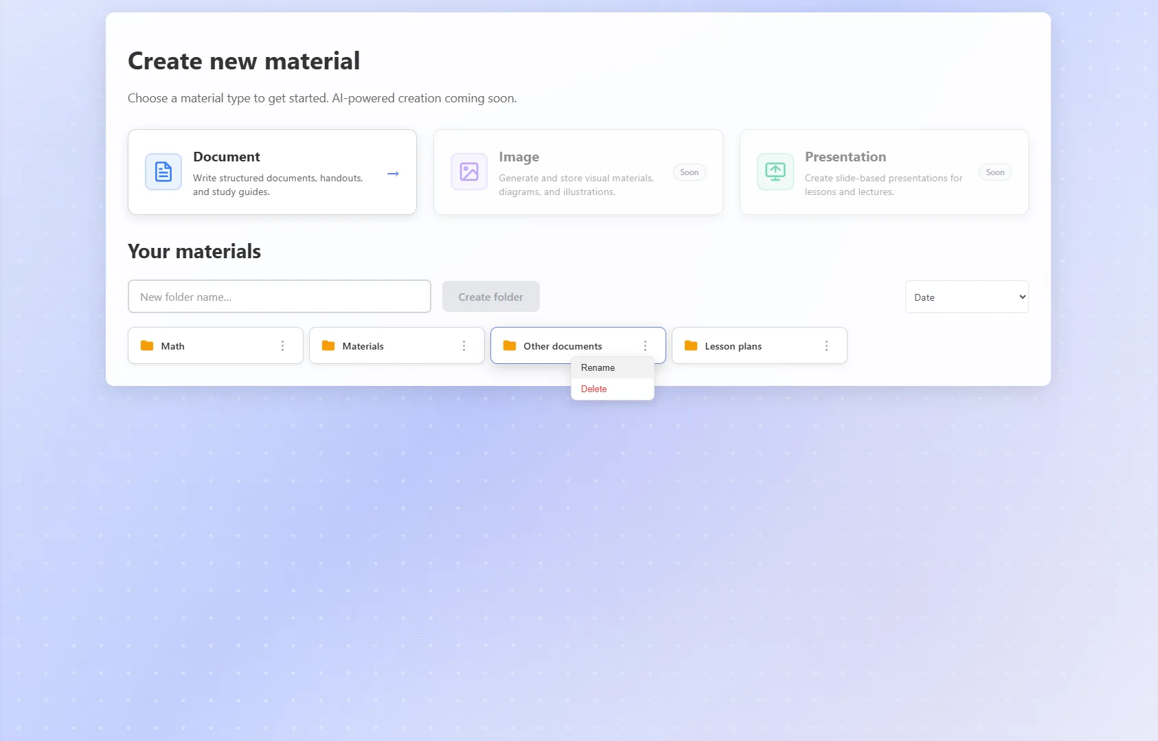 Teaching materials