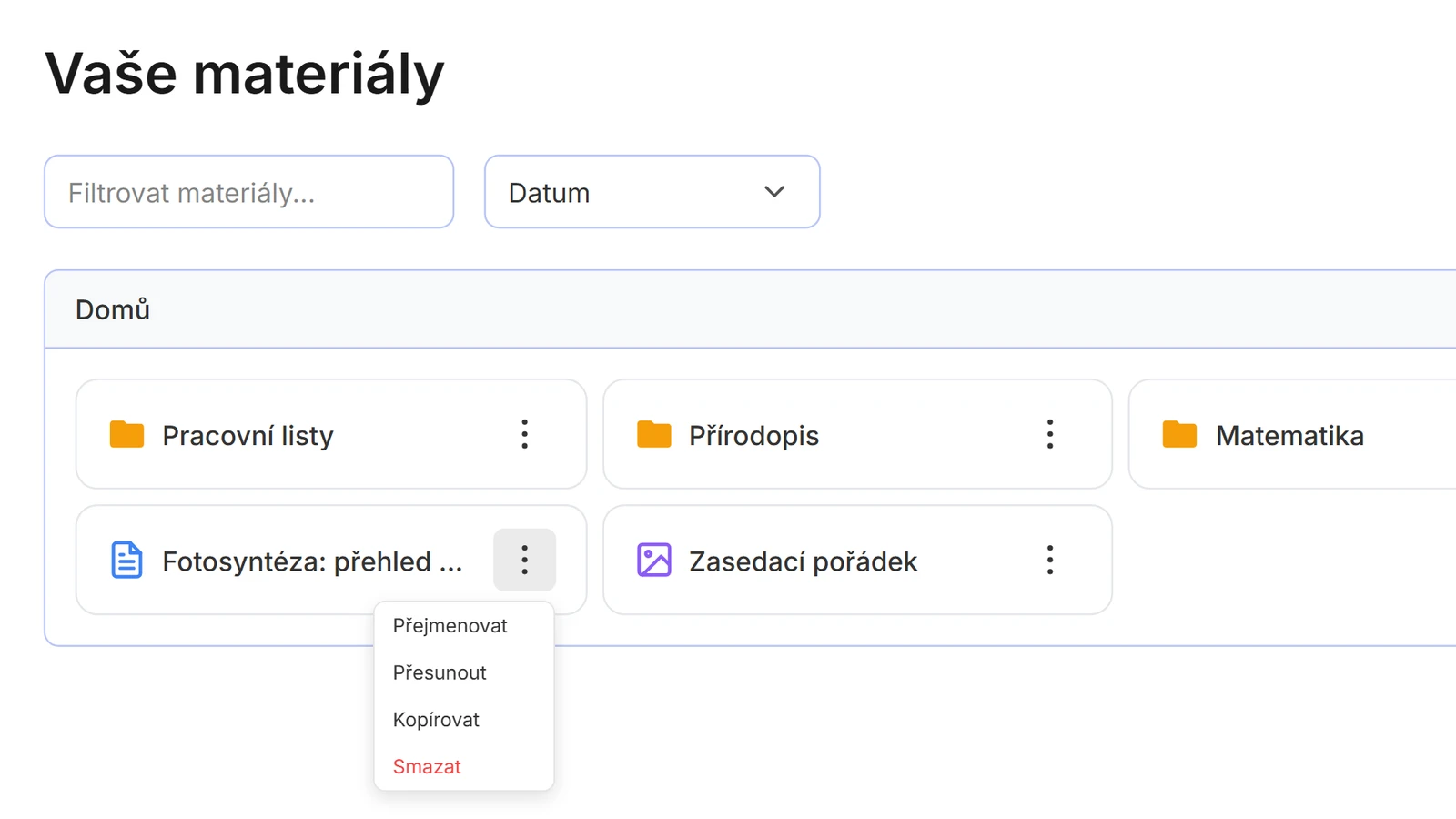 Výukové materiály