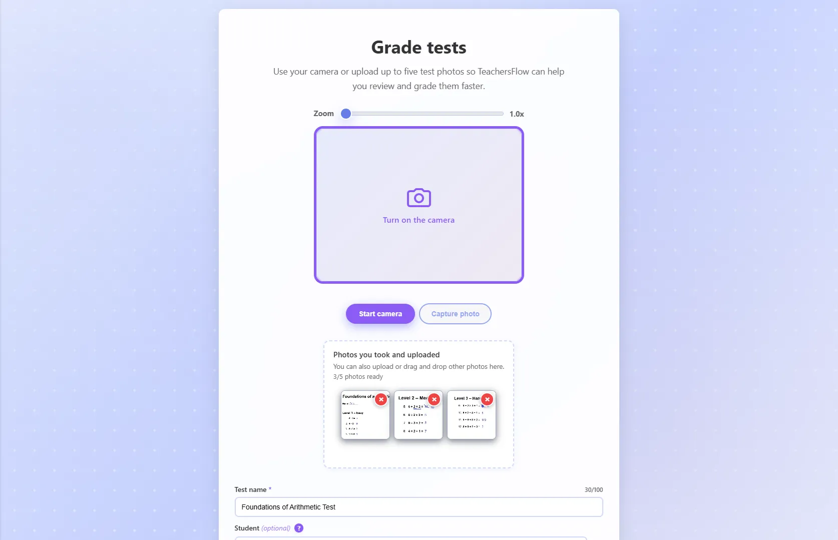 Test grader