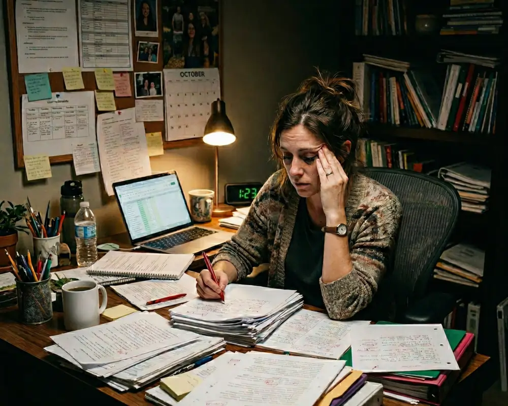 Teacher overloaded with admin work